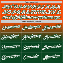 Load image into Gallery viewer, Custom Orange White-Green Fade Fashion Performance T-Shirt
