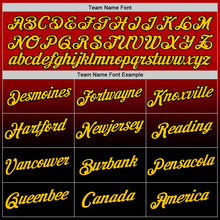 Load image into Gallery viewer, Custom Red Yellow-Black Fade Fashion Performance T-Shirt