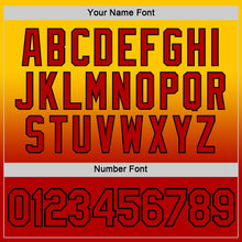 Load image into Gallery viewer, Custom Yellow Red-Black Fade Fashion Performance T-Shirt