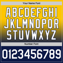 Load image into Gallery viewer, Custom Yellow White-Navy Fade Fashion Performance T-Shirt