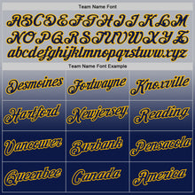 Load image into Gallery viewer, Custom Gray Gold-Navy Fade Fashion Performance T-Shirt