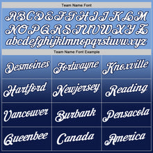 Load image into Gallery viewer, Custom Powder Blue White-Navy Fade Fashion Performance T-Shirt