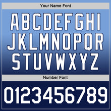 Load image into Gallery viewer, Custom Powder Blue White-Navy Fade Fashion Performance T-Shirt