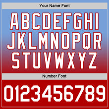 Load image into Gallery viewer, Custom Light Blue White-Red Fade Fashion Performance T-Shirt