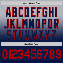 Load image into Gallery viewer, Custom Gray Red-Navy Fade Fashion Performance T-Shirt