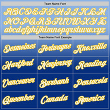 Load image into Gallery viewer, Custom Light Blue Royal-Yellow Fade Fashion Performance T-Shirt