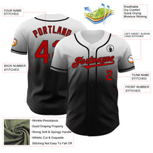 Load image into Gallery viewer, Custom White Red-Black Authentic Fade Fashion Baseball Jersey