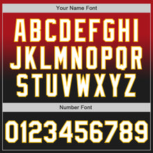 Load image into Gallery viewer, Custom Red Black-Gold Authentic Fade Fashion Baseball Jersey