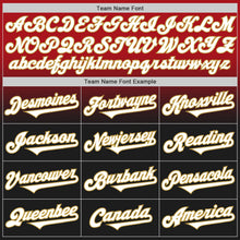 Load image into Gallery viewer, Custom Red Black-Old Gold Authentic Fade Fashion Baseball Jersey