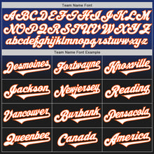 Load image into Gallery viewer, Custom Royal Black-Orange Authentic Fade Fashion Baseball Jersey