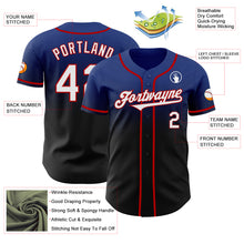Load image into Gallery viewer, Custom Royal Black-Red Authentic Fade Fashion Baseball Jersey