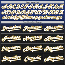 Load image into Gallery viewer, Custom Royal Black-Old Gold Authentic Fade Fashion Baseball Jersey