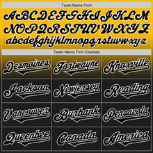 Load image into Gallery viewer, Custom Gold Black-White Authentic Fade Fashion Baseball Jersey