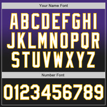 Load image into Gallery viewer, Custom Purple Black-Gold Authentic Fade Fashion Baseball Jersey