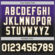Load image into Gallery viewer, Custom Purple Black-Old Gold Authentic Fade Fashion Baseball Jersey