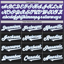 Load image into Gallery viewer, Custom Purple Black-Light Blue Authentic Fade Fashion Baseball Jersey