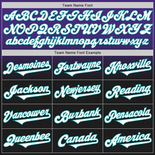 Load image into Gallery viewer, Custom Purple Black-Teal Authentic Fade Fashion Baseball Jersey