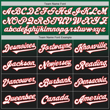 Load image into Gallery viewer, Custom Kelly Green Black-Red Authentic Fade Fashion Baseball Jersey