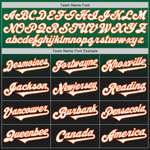 Load image into Gallery viewer, Custom Kelly Green Black-Orange Authentic Fade Fashion Baseball Jersey