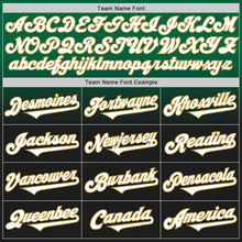 Load image into Gallery viewer, Custom Kelly Green Black-Old Gold Authentic Fade Fashion Baseball Jersey