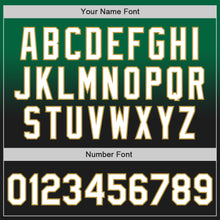 Load image into Gallery viewer, Custom Kelly Green Black-Old Gold Authentic Fade Fashion Baseball Jersey