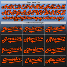Load image into Gallery viewer, Custom Light Blue Orange-Black Authentic Fade Fashion Baseball Jersey