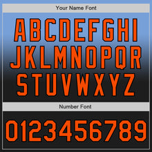 Load image into Gallery viewer, Custom Light Blue Orange-Black Authentic Fade Fashion Baseball Jersey