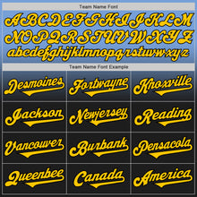 Load image into Gallery viewer, Custom Light Blue Yellow-Black Authentic Fade Fashion Baseball Jersey