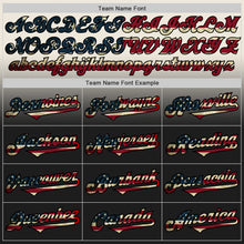 Load image into Gallery viewer, Custom Cream Vintage USA Flag-Black Authentic Fade Fashion Baseball Jersey