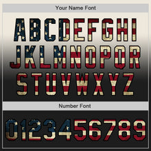 Load image into Gallery viewer, Custom Cream Vintage USA Flag-Black Authentic Fade Fashion Baseball Jersey