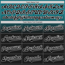 Load image into Gallery viewer, Custom Teal Black-White Authentic Fade Fashion Baseball Jersey