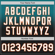 Load image into Gallery viewer, Custom Teal Black-Orange Authentic Fade Fashion Baseball Jersey