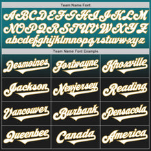Load image into Gallery viewer, Custom Teal Black-Old Gold Authentic Fade Fashion Baseball Jersey