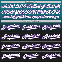 Load image into Gallery viewer, Custom Teal Black-Purple Authentic Fade Fashion Baseball Jersey