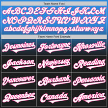Load image into Gallery viewer, Custom Electric Blue Black-Pink Authentic Fade Fashion Baseball Jersey