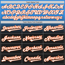 Load image into Gallery viewer, Custom Electric Blue Black-Orange Authentic Fade Fashion Baseball Jersey