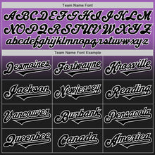 Load image into Gallery viewer, Custom Medium Purple Black-White Authentic Fade Fashion Baseball Jersey