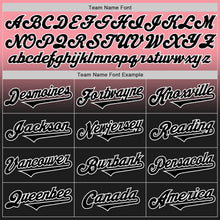 Load image into Gallery viewer, Custom Medium Pink Black-White Authentic Fade Fashion Baseball Jersey