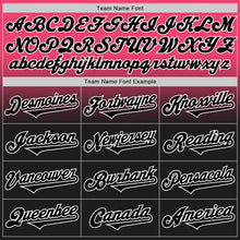 Load image into Gallery viewer, Custom Neon Pink Black-White Authentic Fade Fashion Baseball Jersey