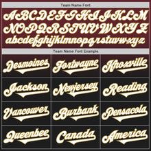 Load image into Gallery viewer, Custom Burgundy Black-Old Gold Authentic Fade Fashion Baseball Jersey
