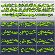 Load image into Gallery viewer, Custom White Neon Green-Navy Authentic Fade Fashion Baseball Jersey