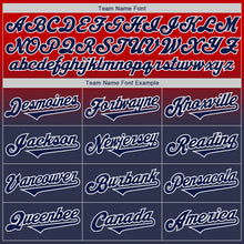 Load image into Gallery viewer, Custom Red Navy-White Authentic Fade Fashion Baseball Jersey
