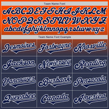 Load image into Gallery viewer, Custom Orange Navy-White Authentic Fade Fashion Baseball Jersey