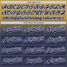 Load image into Gallery viewer, Custom Old Gold Navy-White Authentic Fade Fashion Baseball Jersey