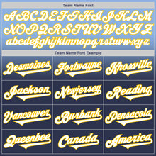Load image into Gallery viewer, Custom Light Blue Navy-Yellow Authentic Fade Fashion Baseball Jersey