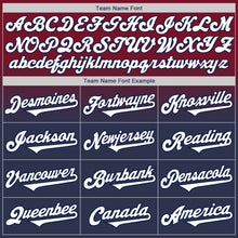 Load image into Gallery viewer, Custom Crimson White-Navy Authentic Fade Fashion Baseball Jersey