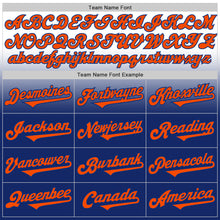 Load image into Gallery viewer, Custom White Orange-Royal Authentic Fade Fashion Baseball Jersey