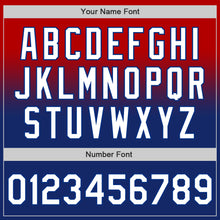 Load image into Gallery viewer, Custom Red White-Royal Authentic Fade Fashion Baseball Jersey