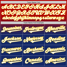 Load image into Gallery viewer, Custom Red White Royal-Yellow Authentic Fade Fashion Baseball Jersey
