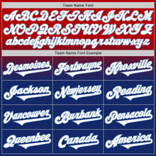 Load image into Gallery viewer, Custom Red White Royal-Light Blue Authentic Fade Fashion Baseball Jersey